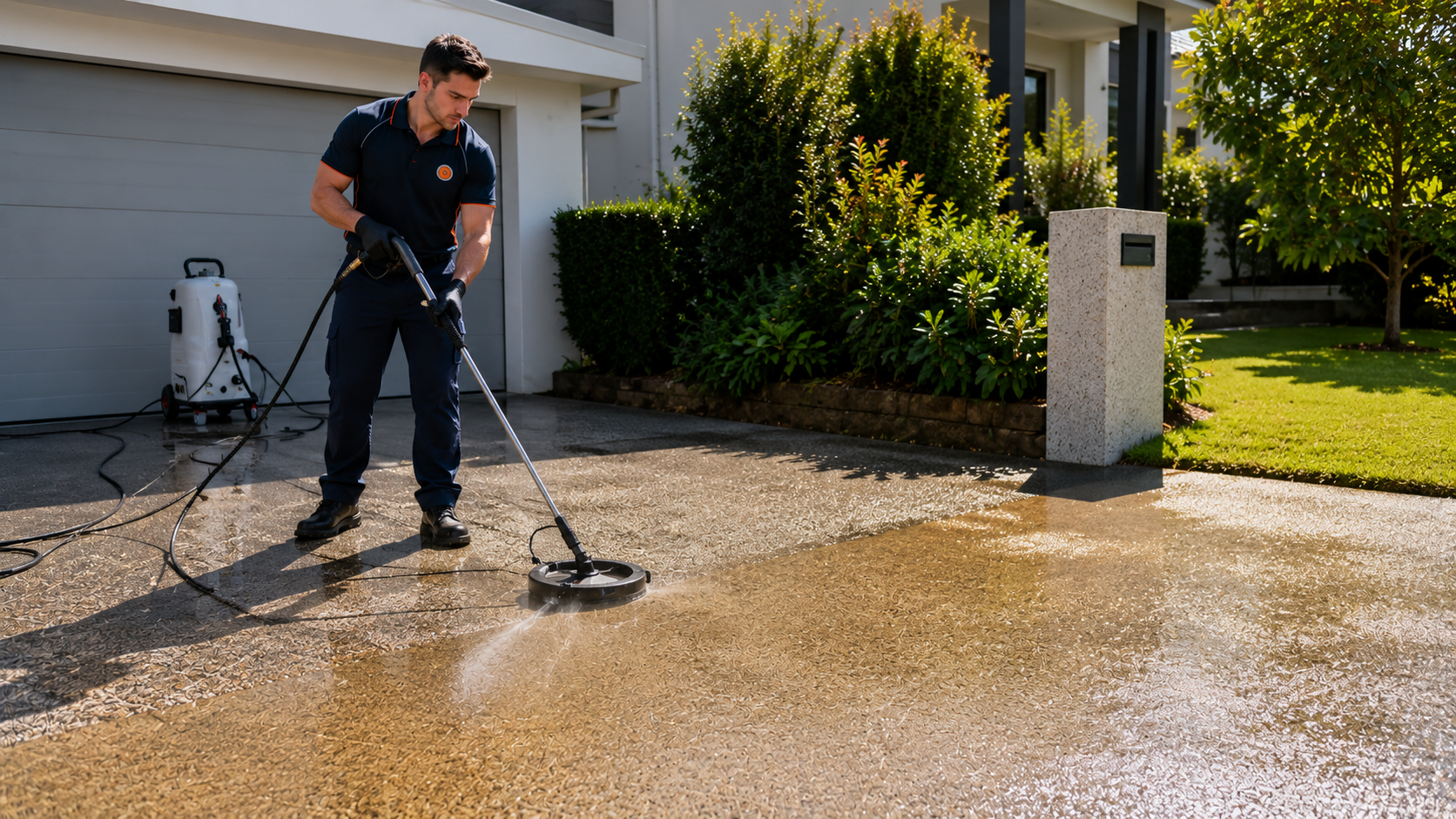 99 Degree driveway pressure washing Melbourne
